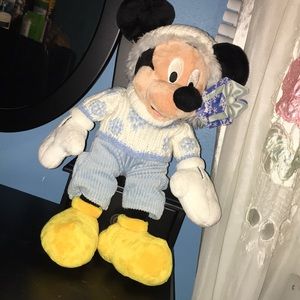 RARE snowflake sweater Mickey Plush